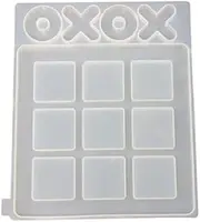High-Quality Silicone Mold for Crafting: Clear Tic-Tac-Toe Game Board Design for Jewelry & Resin Casting – Available in Two Sizes – Eco-Friendly DIY Craft Tool for Creative Projects