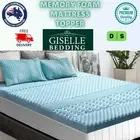 Giselle Memory Foam Comfy Mattress Topper Cool Gel Bed Bamboo Cover 8CM 7-Zone