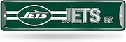 Rico Industries, NFL Football New York Jets Metal Street Sign 4" x 15" Home Décor - Bedroom - Office - Man Cave