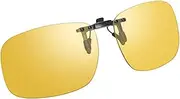 [UpaClaire] Night Driving Glasses Flip Clip-On Myopic Night Vision Goggles Polarized Anti-Glare Unisex Glasses
