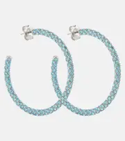 [Amina Muaddi] Amina Muaddi Cameron crystal-embellished earrings One Size blue