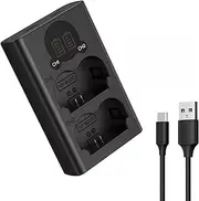 Charging Box, Fast Charging Base Dual Battery Box Storage Case Type-C Charger for Fujifilm XT5/ XT4/ XH2S 8.4V Battery