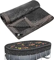 Leaf Net Pool Cover | Ground Pool Sunshade,Oval Ground Swimming Catching Leaf Debris Sunshade Cover for Home Garden Hotel Patio