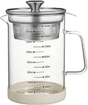 Grease Saver with Strainer Oil Filter Pot High Borosilicate Glass Oil Can for Fruit Drinks Soybean Milk Tea Leaves Multipurpose Design (L)