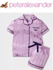 BNWT PETER ALEXANDER GIRLS KIDS SATIN PJ SET SIZE 8 (LILAC) SOLD OUT EVERYWHERE