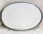 ROSENTHAL GALA BLUE Platter Oval 13.25" Form 2000 Shape NEW NEVER USED Germany