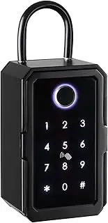 Key Box Fingerprint Key Box Password Storage Box Bluetooth for Home, Warehouse
