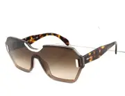 RARE New PRADA Hide Brown Havana Square Women Sunglasses SPR 15T PR 15TS VIQ 6S1
