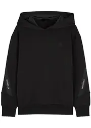 Moncler Logo-trimmed Hooded Cotton Sweatshirt - Black - M M