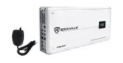 Rockville Atom S30 Marine Amplifier 2400w 4 Channel Amp w/Volt Meter+PA Mic