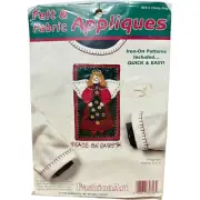 Vtg. 1995 Fashion Art “Peace On Earth” Felt & Fabric Appliques Iron On Patterns
