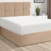 Pure 100% Cotton Full Fitted Sheet Only, Luxurious 400 Thread Count Long Stap...
