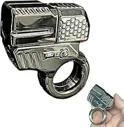Alloy Gun Shape Fidget Ring EDC Fidget Spinner Metal Hand Spinner Adult Fidget Toys ADHD Tool Anxiety Stress Relief Toys Office Desk Toys (Gray)
