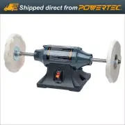 POWERTEC BF800 8-Inch Bench Buffer and Polisher, Heavy Duty w/ 5/8 arbor 1/2HP M