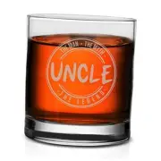 The Man The Myth Uncle The Legend Whiskey Glass Funny Birthday Gifts Clear