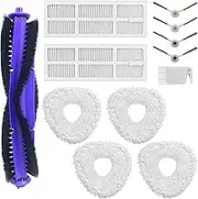 Vacuum Accessories Replacement for Narwal Freo Clean Robot x1 Main Brush x4 Mop Pad x2 Filter x4 Edge Brush Set