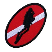 Water Sports Snorkeling Flag Patch Sporting Goods Great Keepsake Oval Fins