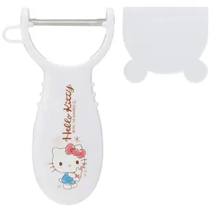小禮堂 Hello Kitty 安全削皮器附蓋《白紅.鬆餅》削皮刀.皮引.刨刀