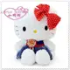 小花花日本精品♥ Hello Kitty 絨毛娃娃 玩偶 柔軟 坐姿洋裝紅緞帶 (大)50079308