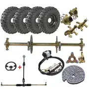 810mm Rear Axle Kit , 6" Wheels, Front Steering Shaft 420 Sprocket Go Kart Buggy