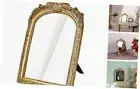 Vintage Vanity Desk Makeup Mirror,Small Antique Gold Decorative Wall