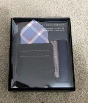 Saks Fifth Ave Gift Set 3 Pocket Squares/ID Card Case Assorted NWT