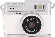 Zopsc Keychain Camera, 1080P 20MP Mini Retro Digital Camera with 0.96in Screen, Micro Video Camcorder for Taking Photos Cycling Mountain Climbing (White)