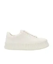 round-toe lace-up sneakers 38 White