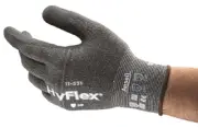 Ansell HYFLEX CUT RESISTANT GLOVES 1Pair Grey *Aust Brand- Size 8, 9, 10 Or 11