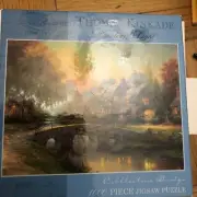 Thomas Kinkade “Painter of Light” 1000 Piece Jigsaw Puzzle Cobblestone Bridge