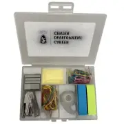Desk Essentials Kit Mini Office Supplies Cute Tiny Stapler Tape Post-Its Flagler