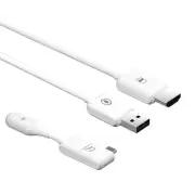 1Set -Compatible USB Adapter Dongle 1080P Type-C Extender White S3I18804