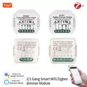 Tuya Mini WiFi/Zigbee Smart Light Dimmer Module Smart Life APP Remote Control Wo