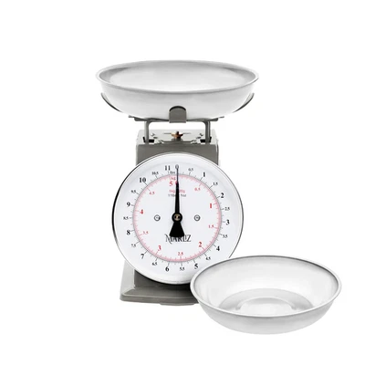 11 Lb/ 5Kg Old Antique Style Mechanical Kitchen Scale with 2 Bowls | Analog Food