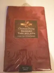 Hobby Lobby Christmas Damask Tablecloth 60 X 104