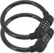 2Pcs Wear Resistant Motorcycle Lock Combination Portable Cycle Lock for Bikes Helmets and Luggage Durable Security Accessory for Cyclists