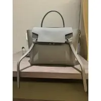 在飛比找蝦皮購物優惠-正品二手極新Celine Micro Belt灰色荔枝紋小牛