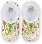 [Caihoyu] Kids Girls Boys Closed Back House Slippers Fuzzy Fleece Anti-Slip Rubber Sole Soft Warm Funny Slippers Indoor Outdoor Winter Bedroom