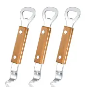 Can Punch Bottle Opener, Manual Stainless Steel Can Opener 3 Pack Burlywood