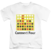 Connect Four Boys T-Shirt Vintage Logo White Tee
