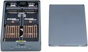 CY USB4.0 20Gbps Dual NVME M.2 NGFF M-Key to USB-C Type-C Raid0 Raid1 JBOD Large Case with Fan Raid0 Hyper Adapter
