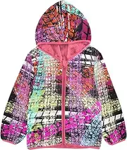 [GuoChe] Big Girls Jackets With Sherpa Lining Grunge Ethnic Urban Colorful Boys' Outerwear Jackets & Coats Peach Organic