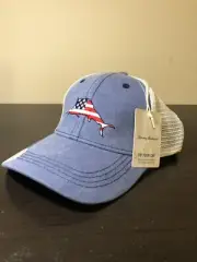 Tommy Bahama Adjustable Cap Hat Beach Pool Vacation Patriotic Red White Blue USA