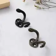 2pcs Rustic Style Metal Wall Hooks Easy Install Dual Wall Mount Coat Bag Hat
