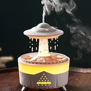 fuliying Raindrop Humidifier, Large Humidifiers and Aromatherapy Diffuser, Ultrasonic Quiet Ambient Light and 4 Timers, Waterless Auto Shut-off (No Remote Troll)