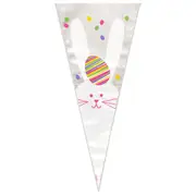Bunny Rabbit Cellophane Cone Treat Bags (Pack of 20)