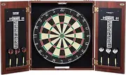 VEVOR Dartboard and Cabinet Set, Ready-to-Play Bundle Official Size Dartboard Cabinet, Steel Tip Dart Hideaway Cabinet, Features Easy Assembly, Complete with All Accessories, Perfect for Cricket Games