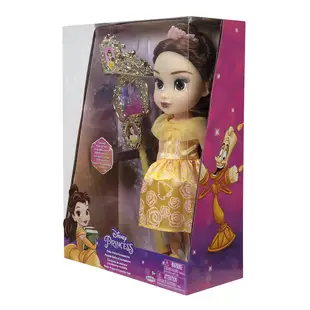 迪士尼 公主娃娃+皇冠權杖組 美女與野獸 貝兒 正版 振光玩具