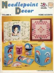 Needlepoint Decor Vol 4 Home Accents Plastic Canvas Decor Leaflet NOS