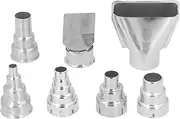 Heat Gun Welding Nozzle Hot Air Gun Nozzle Heat Gun Tip 7Pcs Stainless Steel Nozzle Set for 1500-2000W Hot Air Gun